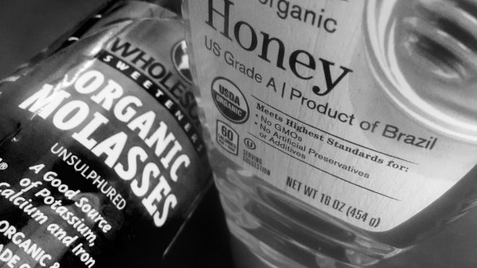 molasses and honey - homemade energy gels