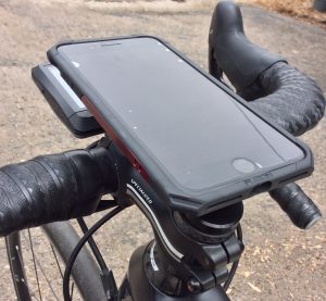 rokform fuzion pro iPhone 7 plus case in red bike stem mount
