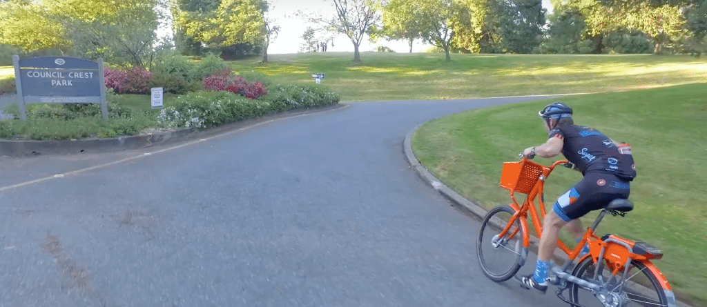 biketown council hill climb heavy bike how fast